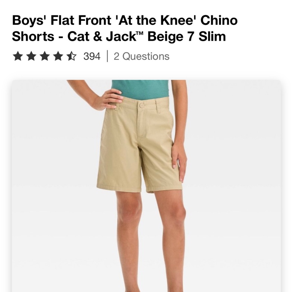 Cat and Jack Chino Shorts in Beige Size 7 SLIM